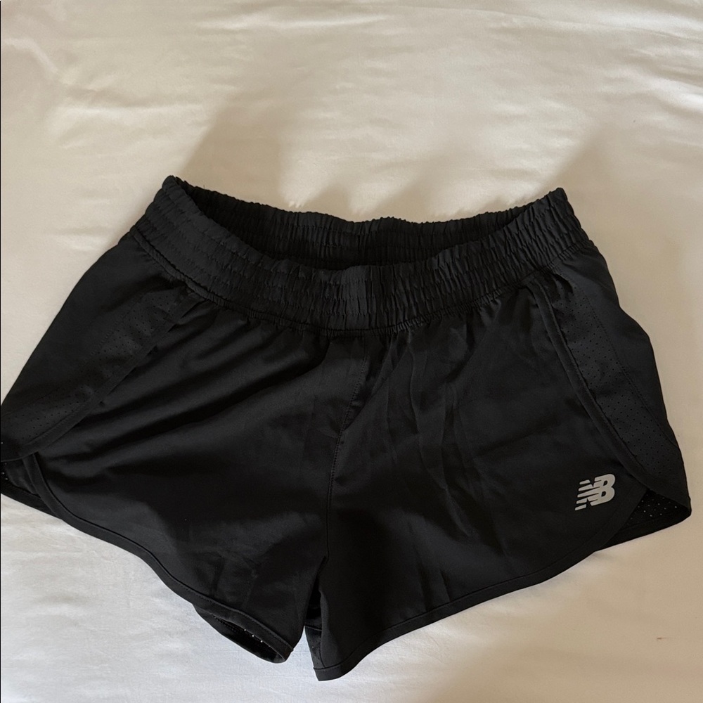 New Balance Women's Black Athletic Shorts with Elastic Waist